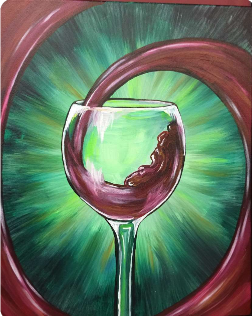 Wineglass w/ a swirl